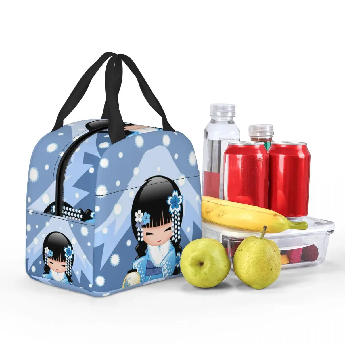 Изготовленная на заказ зимняя кукла Кокеши сумка для обеда женский холодильник