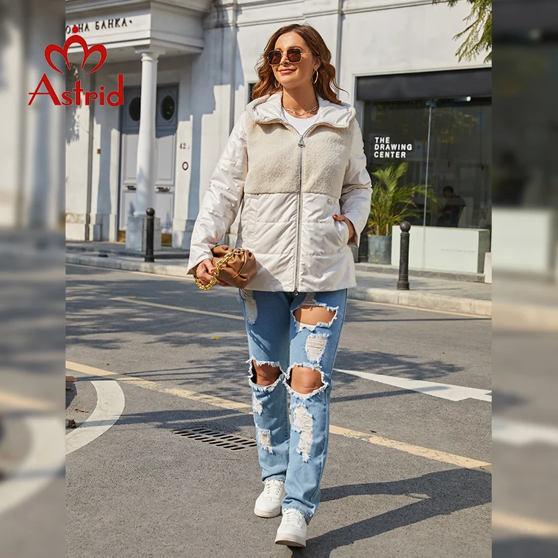 Astrid 2022 Весенняя женская куртка размера плюс парки одежда топы из искусственного