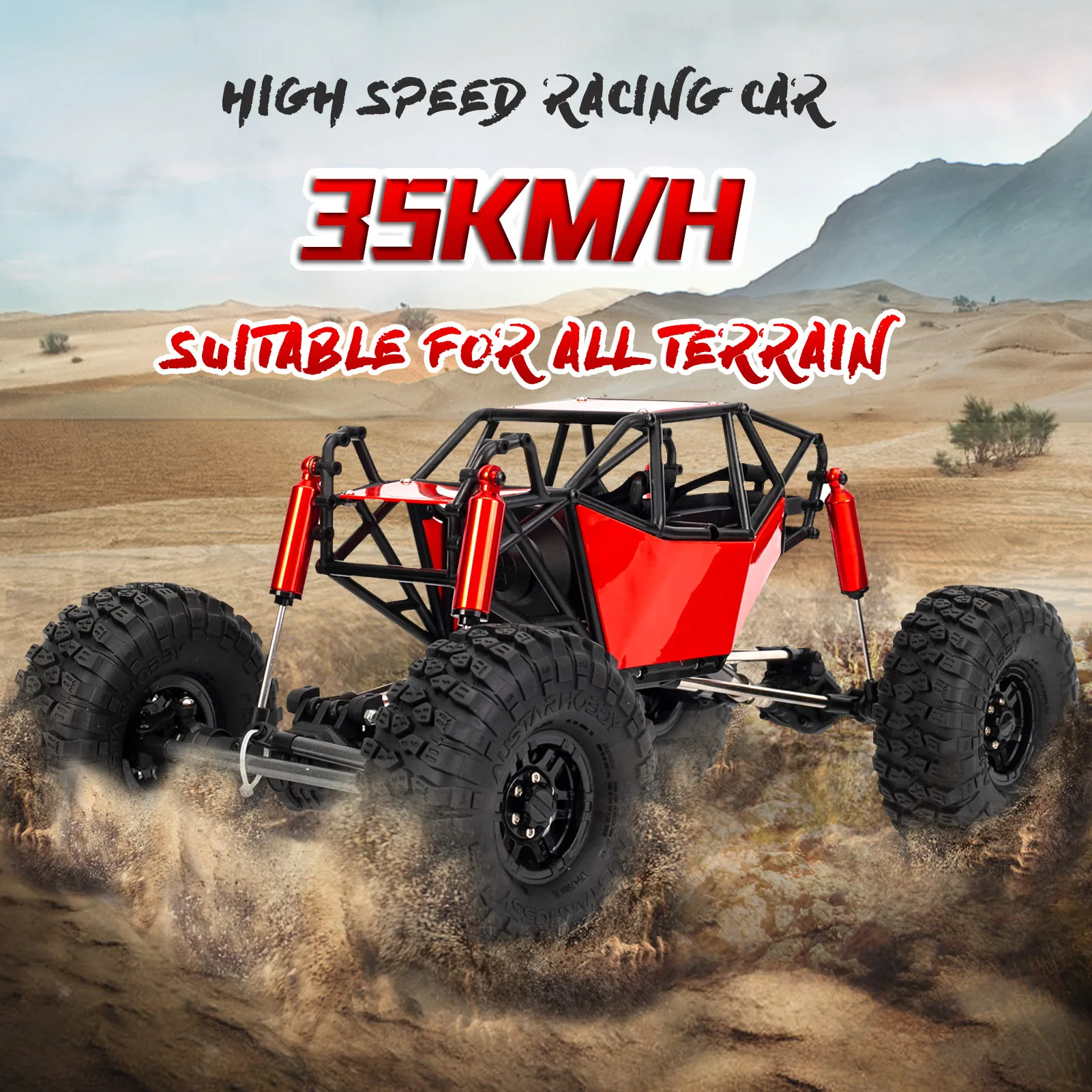 

DIY Off-Road Truck Full Scale RC Car High Speed 35km/h 1/10 2.4GHz Racing Car RTR Toy for Kids Boys