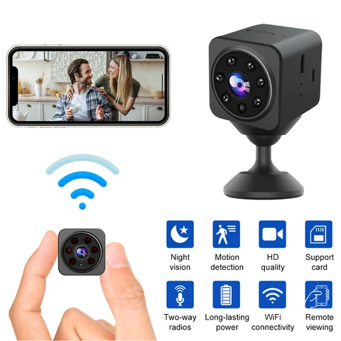 1080P WIFI HD мини-камеры, Домашняя безопасность, телефон, монитор, камера, двусторонняя связь, домофон, удаленный просмотр, детский монитор