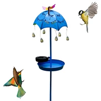 solar bird feeder for outside solar wild bird feeders umbrella water drop lamp garden decoration umbrella water drop simulation