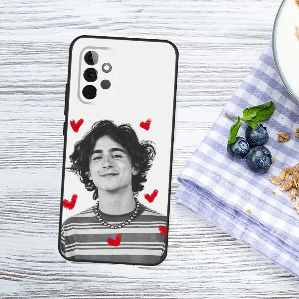T-Timothee C-Chalamet Phone Case For Samsung Galaxy A13 A21s A22 A31 A32 A52 A53 A71 A80 A91 Soft Black Cover