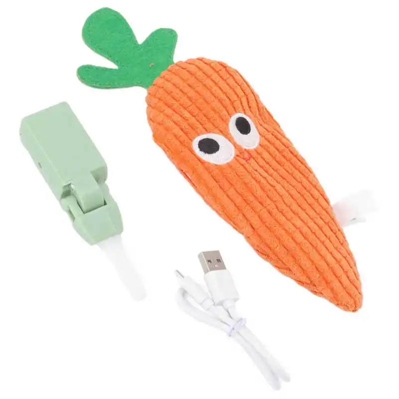 

Funny Kitten Electric Carrot Cat Toy Cartoon Cute Electric Jumping Plush Carrot Toy for Cats Dogs