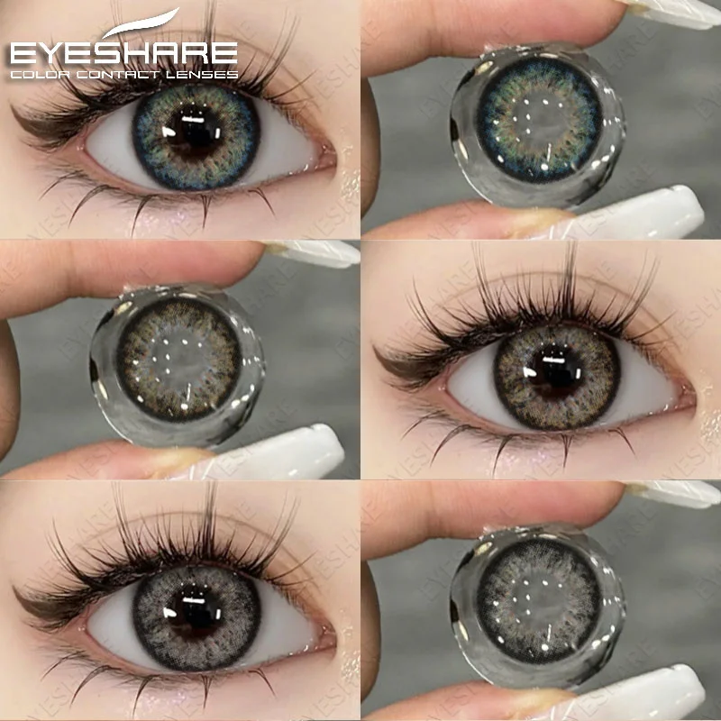 Корейские цветные контактные линзы EYESHARE для глаз 1 пара макияжа Borwn красота