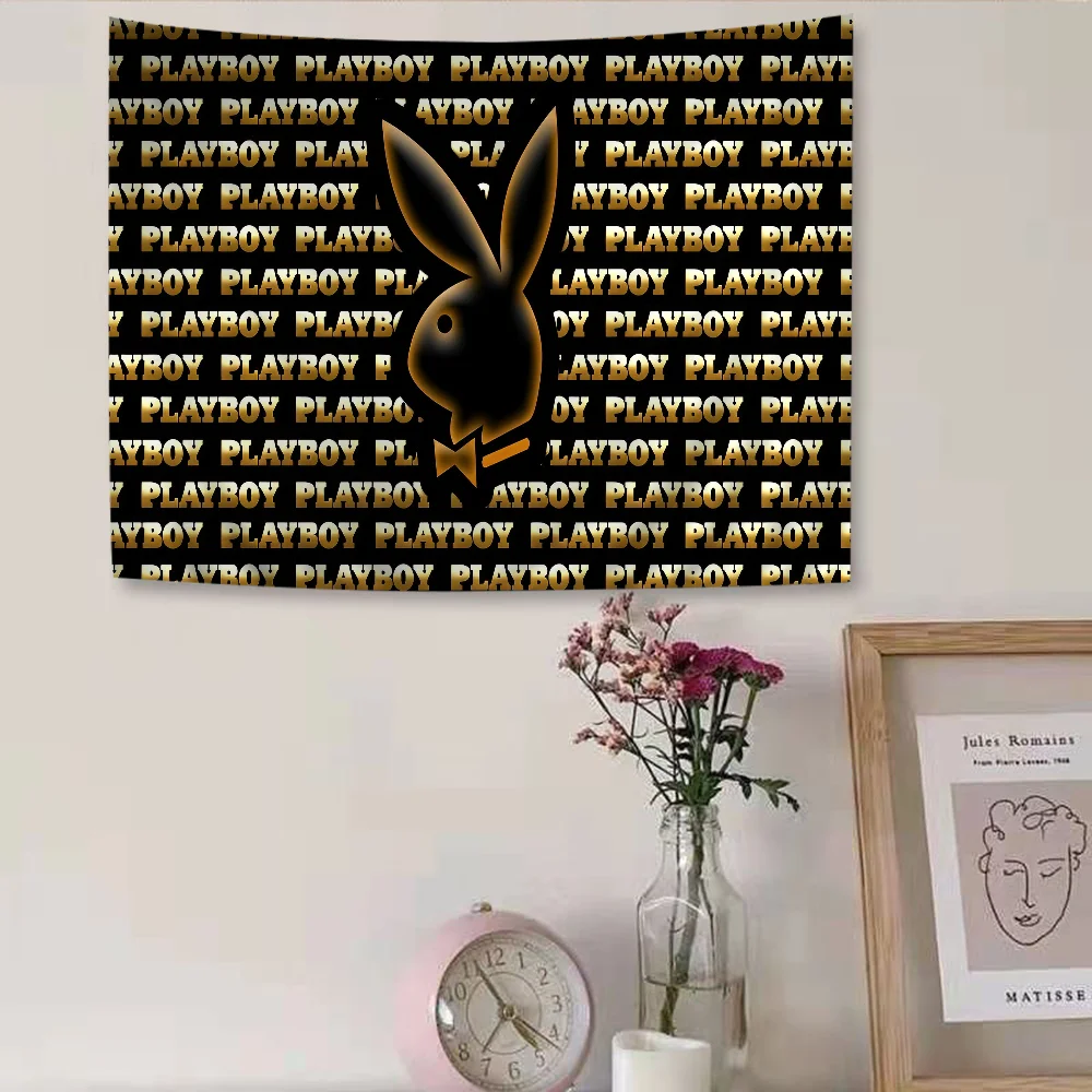 Cartoon Rabbit Head Chart Tapestry Bohemian Wall Tapestries Mandala Art Decor