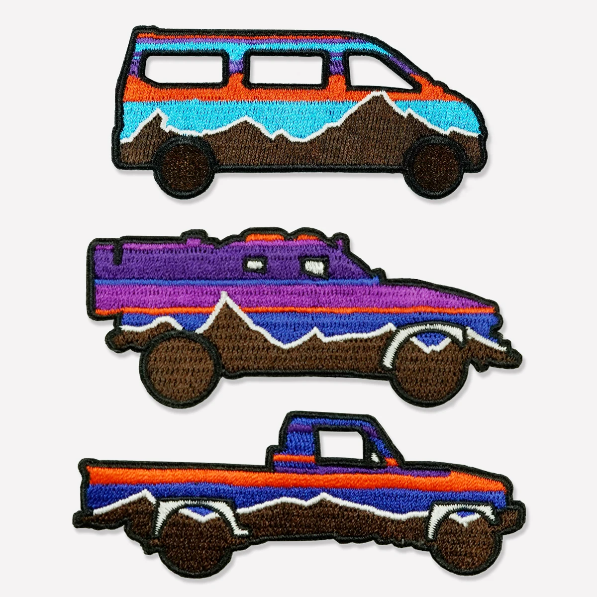 Pickups Vans Cars Badges Embroidered Patches Hook and Loop Morale Badges Tactical Armband Outdoor Backpack Patch appliques