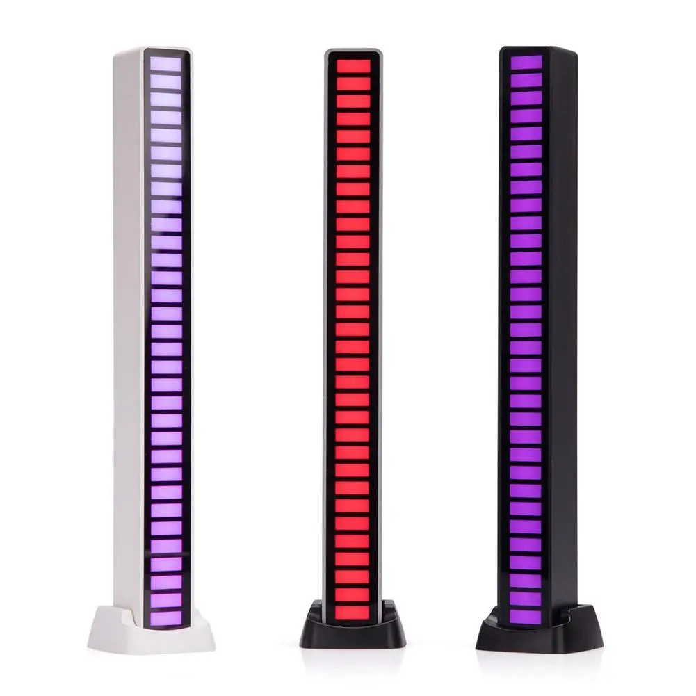 

Metal Led Symphony Rhythm Light Rgb Sound Control Atmosphere Strip Lamp Stress Relief Usb Charging Desktop Party Decoratio