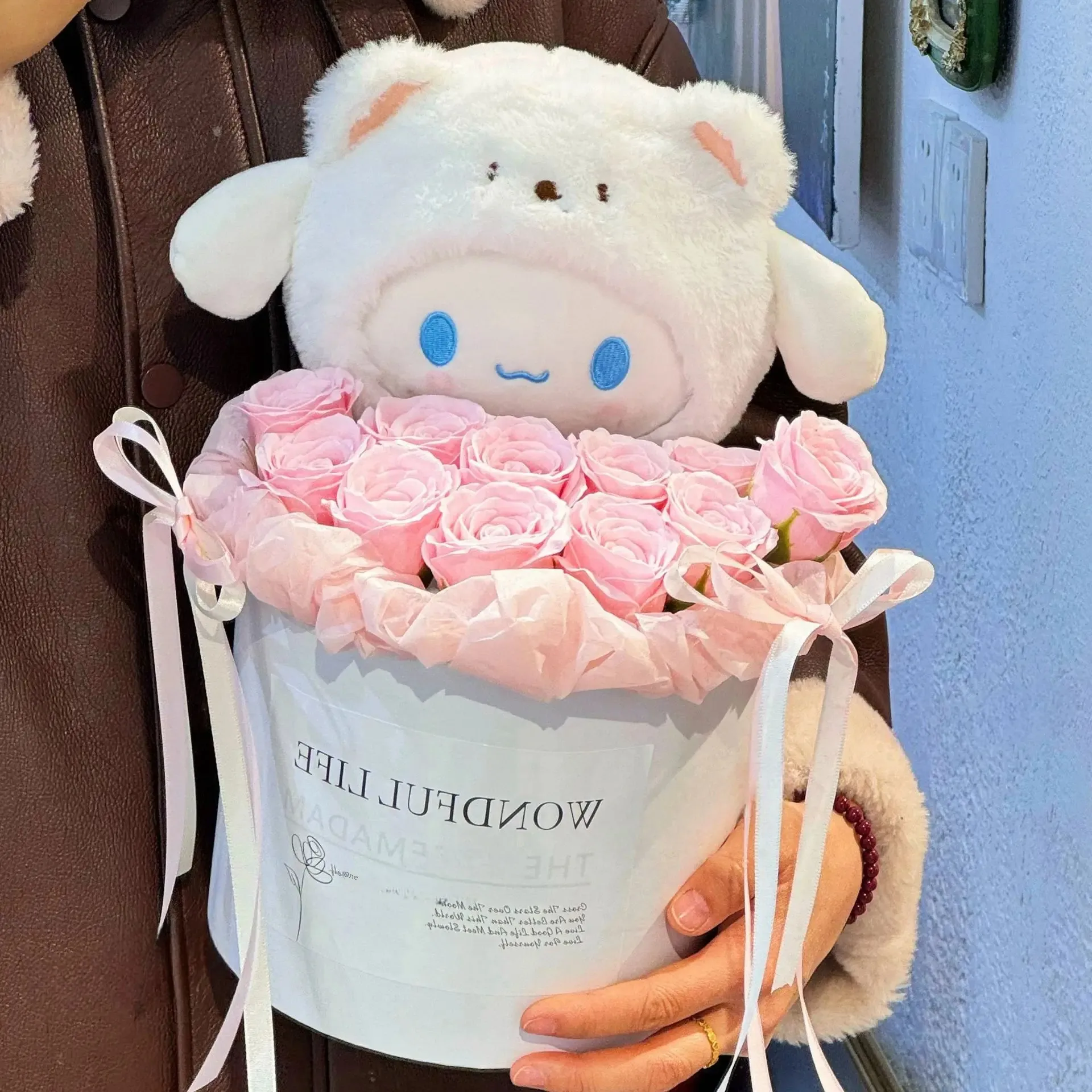 Горячая Распродажа вечный гибискус собака искусственные цветы подарок на день