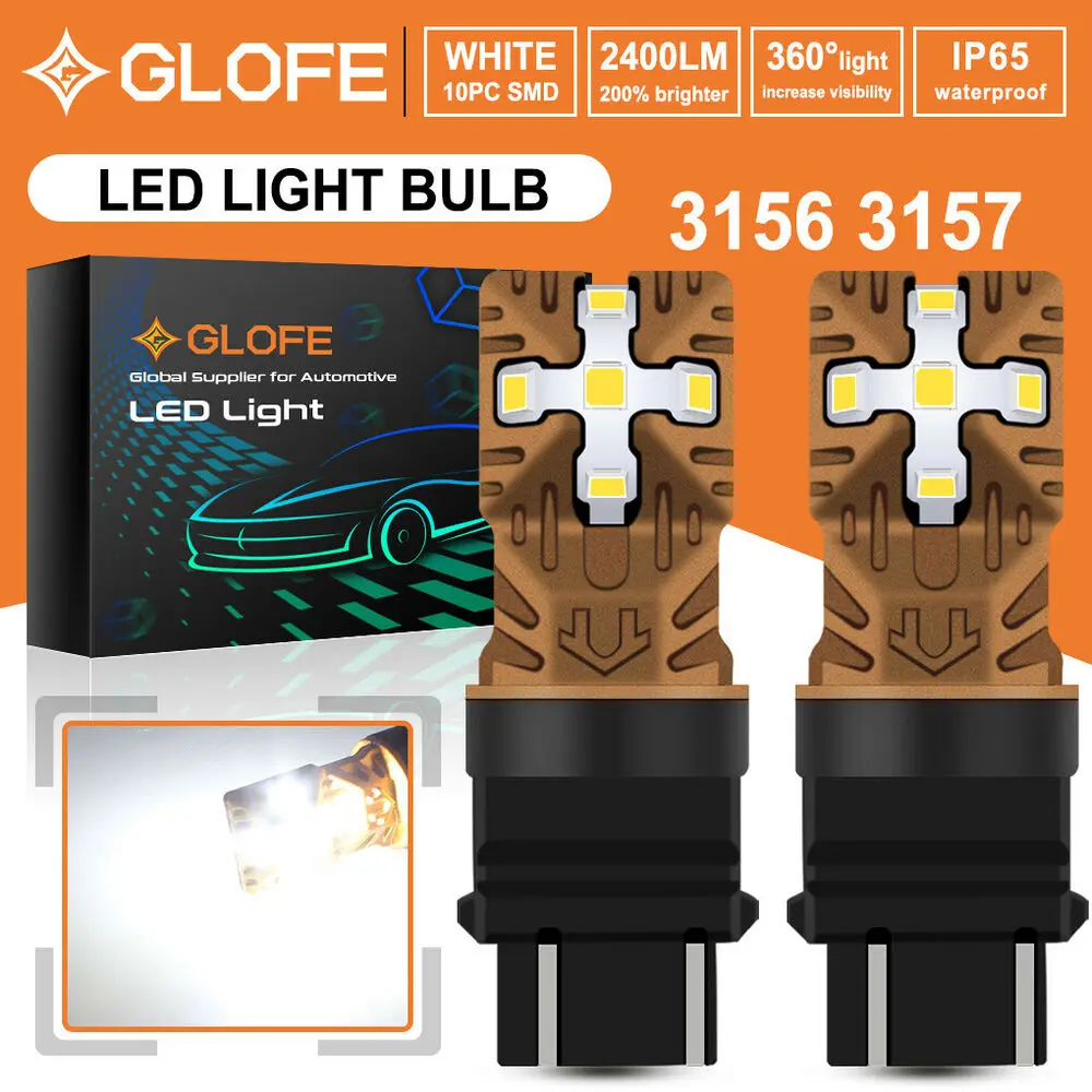 

10Smd-3030 Высокая мощность 3157 3156 светодиодные лампы фонарь заднего хода Белый