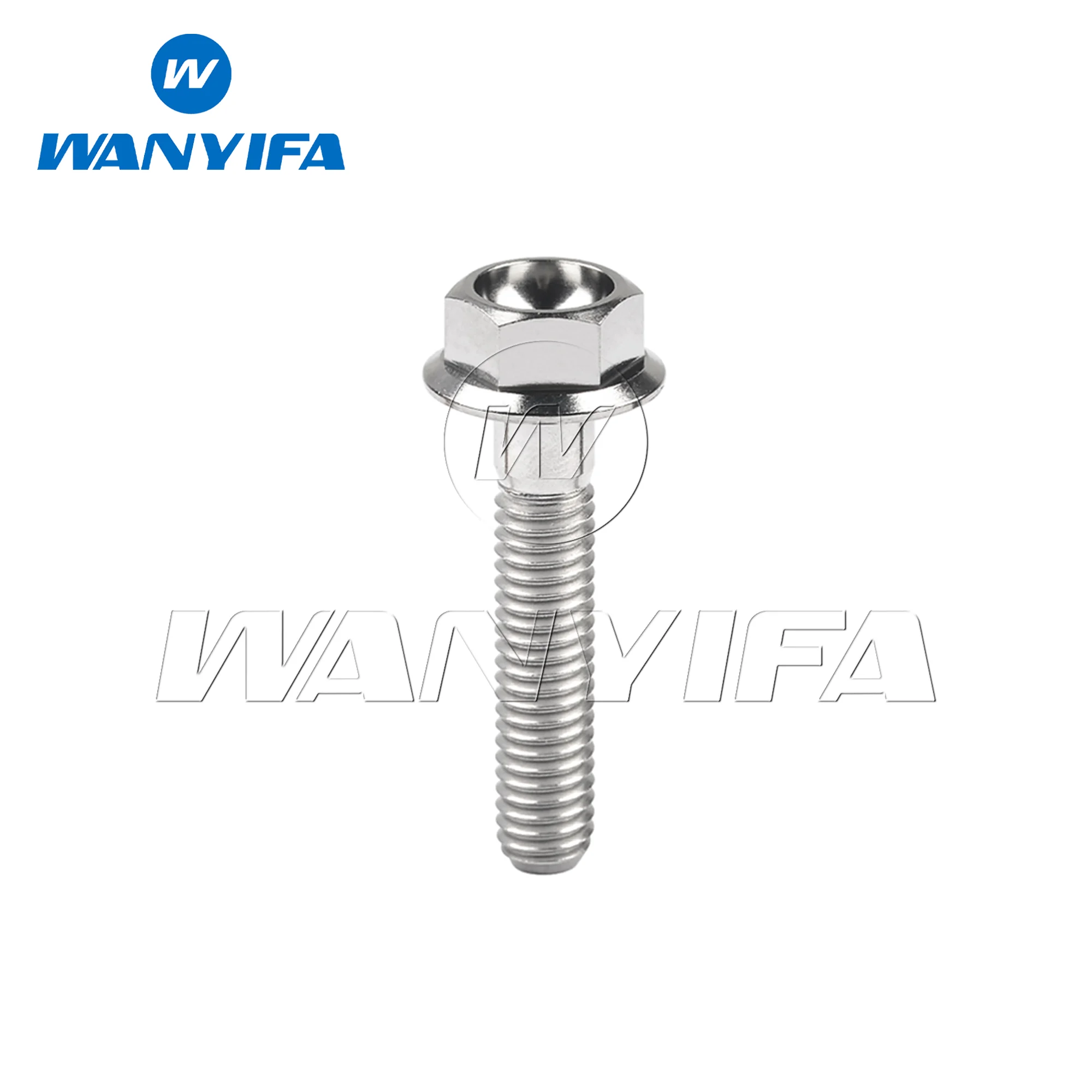 Титановый болт Wanyifa M6x10/15/20/25/30/35 мм, титановый винт с фланцевой шестигранной головкой для модернизации мотоцикла, 10/15 шт.