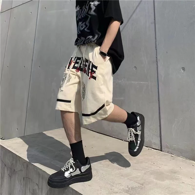 Шорты женские винтажные с вышивкой букв уличная одежда в американском стиле