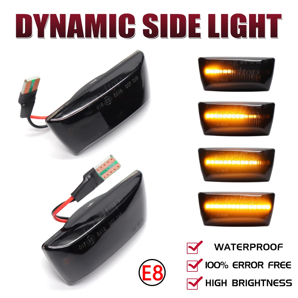 Динамический указатель поворота светодиодный боковой габаритный фонарь зеркала