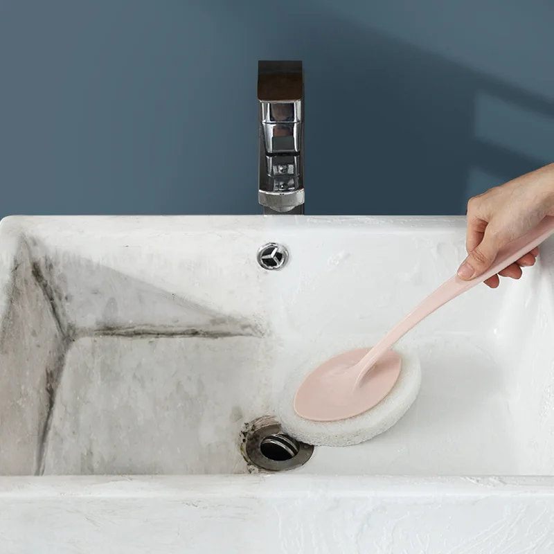 

Hot Handle Sponge Brush For Convenience Pan Magic Sponge Cleaning Brush For Dishwashing Bathroom Kitchen Cleaning Products Tool