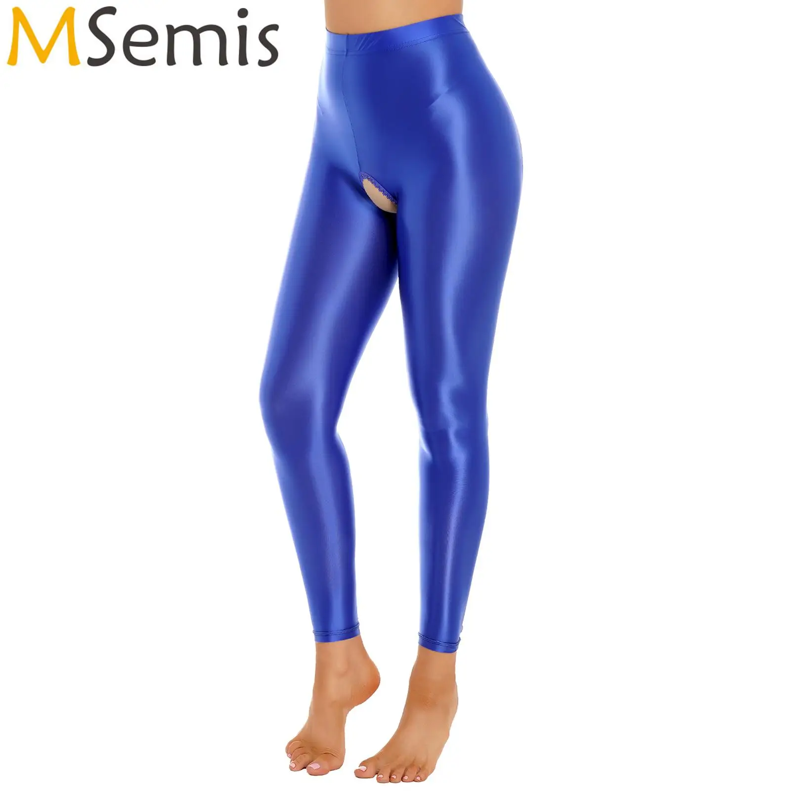 

Сексуальное женское нижнее белье без бретелек, эластичные облегающие брюки, глянцевые Однотонные эластичные леггинсы с поясом