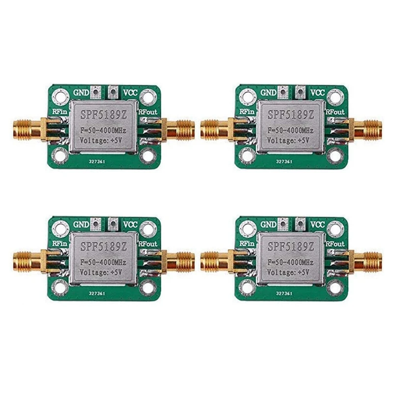 4-кратный радиоусилитель малошумный LNA 50-4000 МГц SPF5189Z для усиления радиосигнала FM HF
