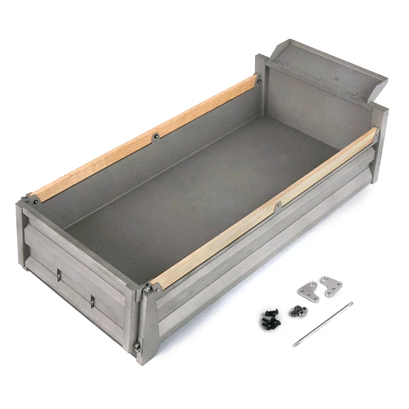 

LESU Metal Dump Hopper Bucket with Cylinder 1/14 Tamiyay RC Dump Car Model DIY Haulery 6X6 RC Dumper Trucks Model Parts