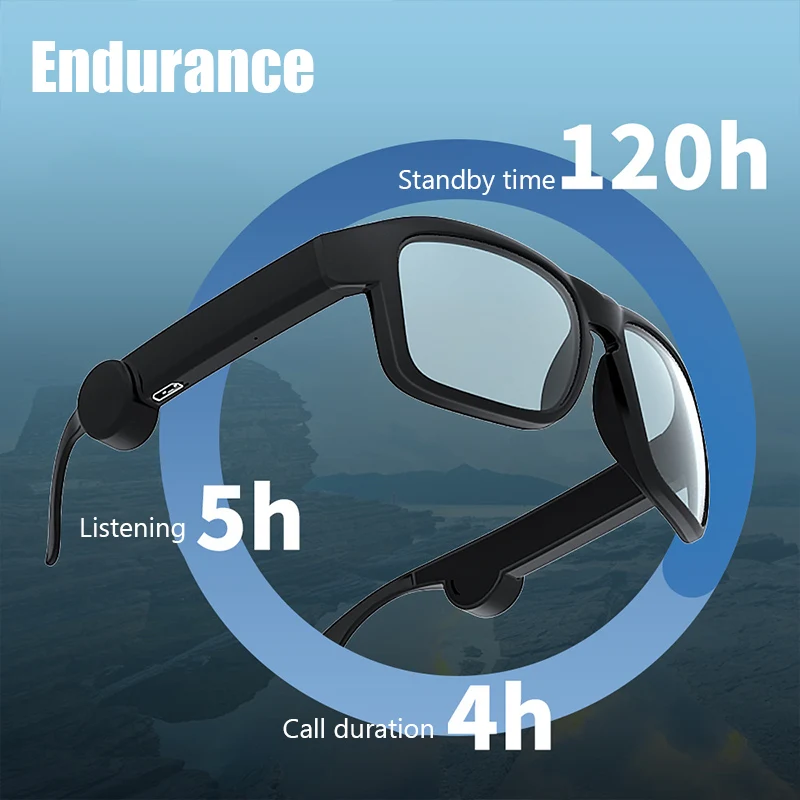 Anti-Blu-ray Stereo Sound Voice Control IPX5 Waterproof Outdoor Wireless Bluetooth Glasses XG88 Smart Bluetooth 5.0 Sunglasses enlarge