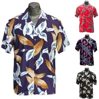 cotton men shirt hawaiian casual baggy shirt sweat absorption summer shirt men blouses streetwear mropa hombre camisa masculina