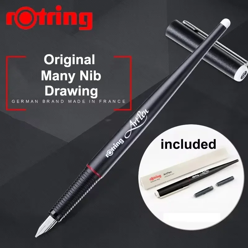 Фото Новая оригинальная немецкая перьевая ручка Rotring Art EF/F/M/1.5/1.9/2.3 мм для практики письма, аксессуары для рукописного ввода, деловые подарки №5