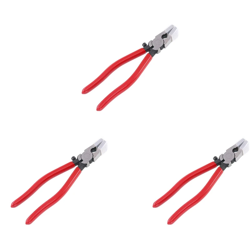 

3X Heavy Duty Key Fob Pliers Tool, Metal Glass Running Pliers With Flat Jaws, Studio Running Pliers Attach Rubber Tips