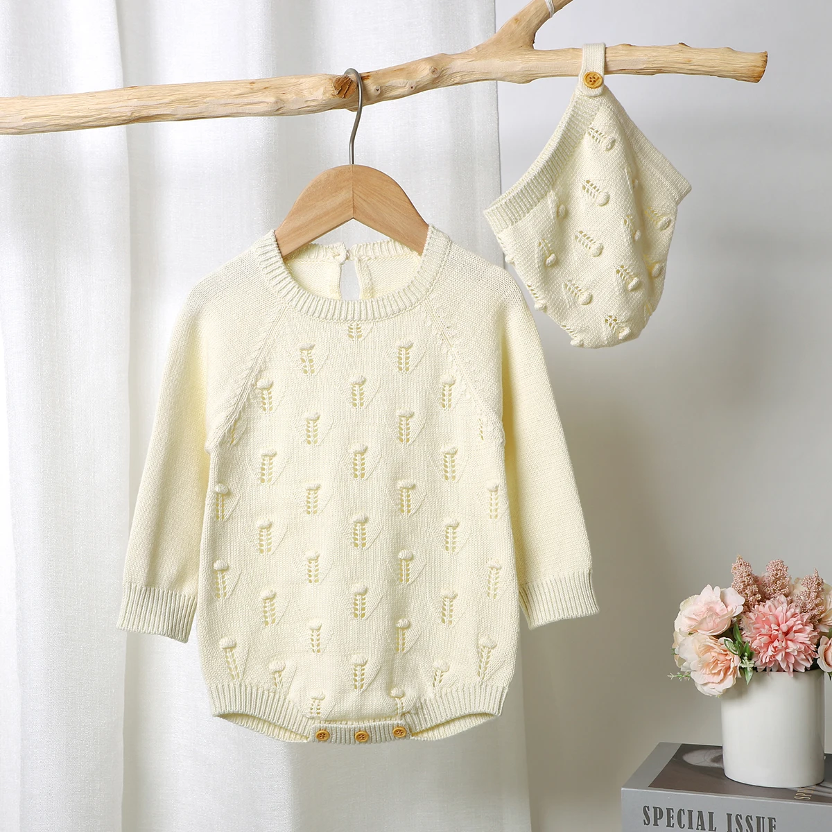 

Baby Bodysuits Caps Clothes Sets Fashion Solid Cotton Knitting Newborn Boys Girls 2pcs Outfits Jumpsuits Toddler Infant Costumes