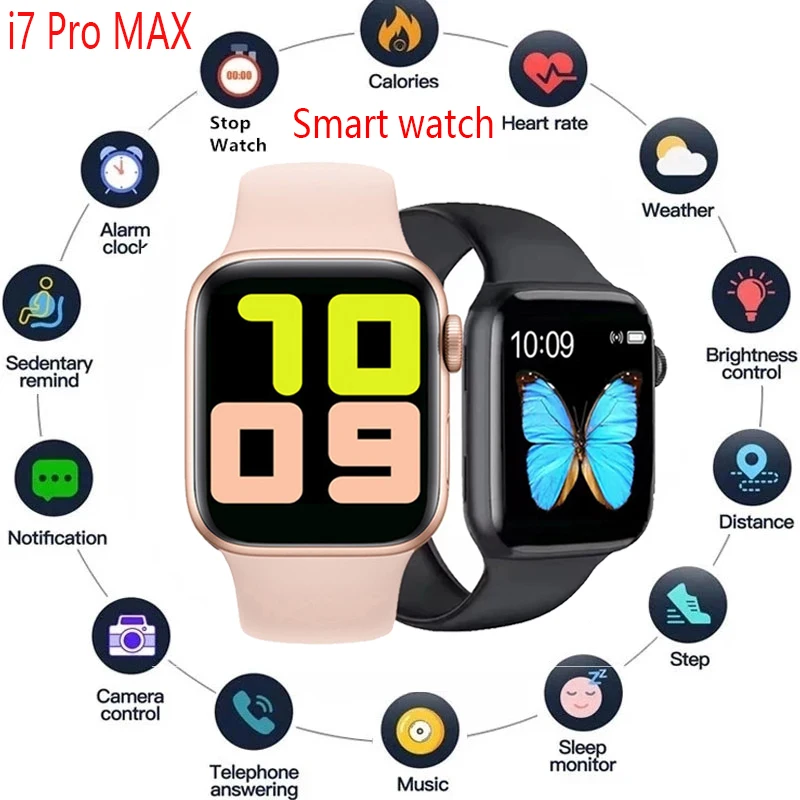 

Новинка умные часы IWO 14 Pro Max Series 7 i7 Pro Max Bluetooth фитнес-трекер Смарт-часы PK W26Pro X8 Max T500 i8 Pro T900 T100