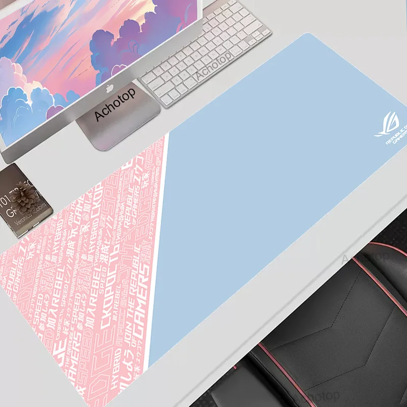 

ASUS Mouse Pad Pink And Blue Large XXL Deskmat Office Mause Mat 900x400 Table Carpet Rubber Topographic Mousepad Gamer Mausepad