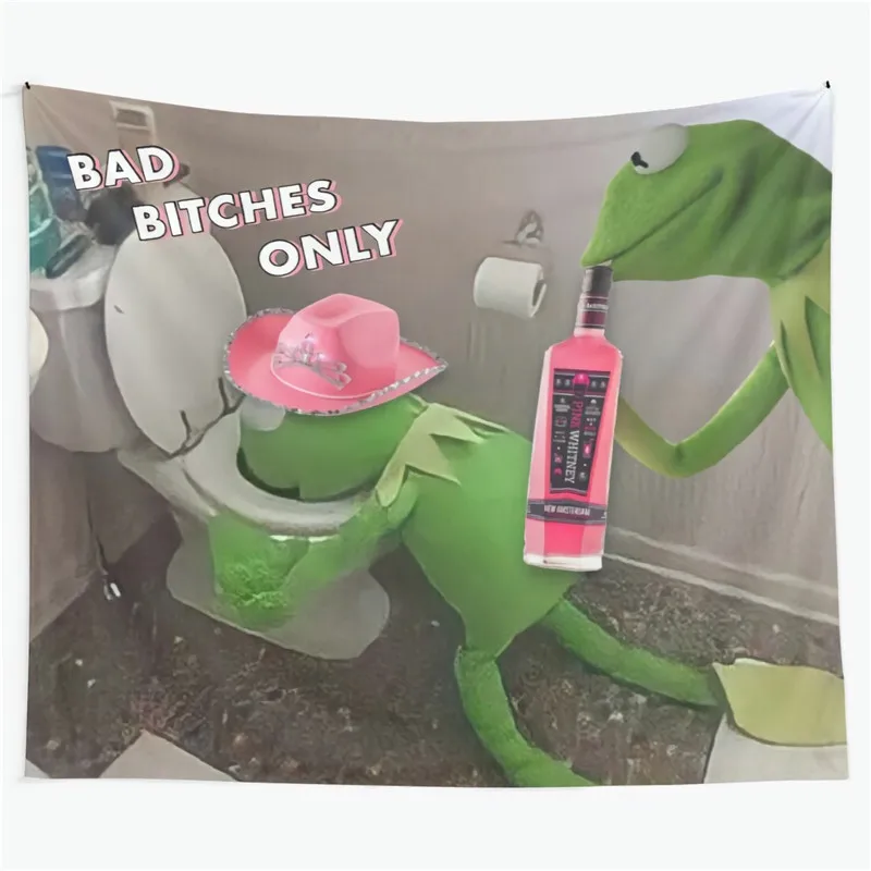 

Плохие брызги только Кермит сипание розовый Уитни Забавный мем гобелен настенное украшение для спальни гостиной Декор вечерние ринка фон