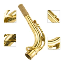alto saxophone neck bent neck brass lacquer gold saxophone neck strap