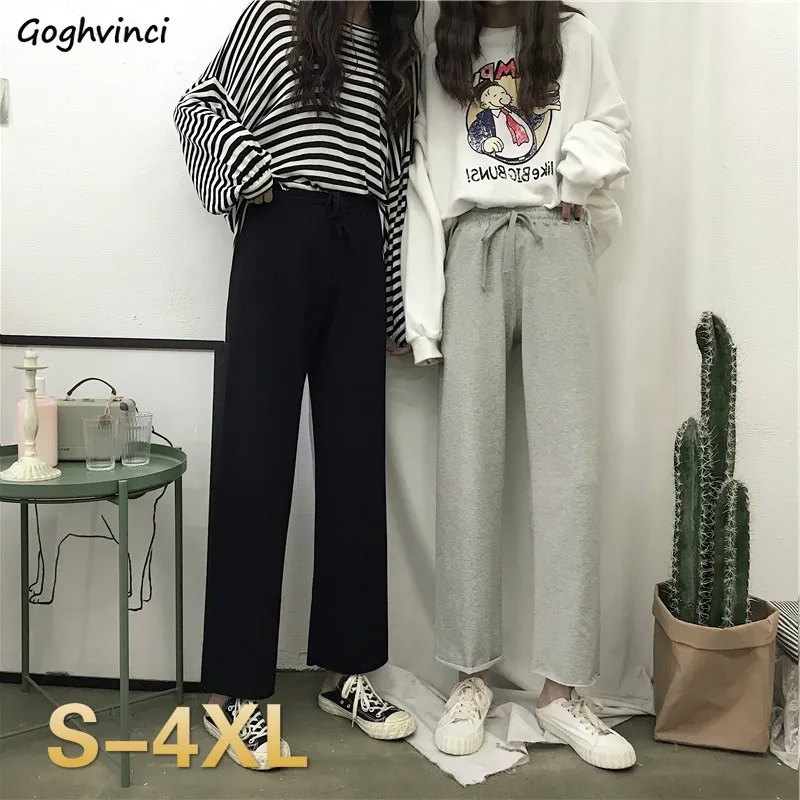 

Leisure Pants Women Popular 4XL AestheticCrimping Womens Drawstring Solid Casual Streetwear Chic Simple Fall Feeling Trendy