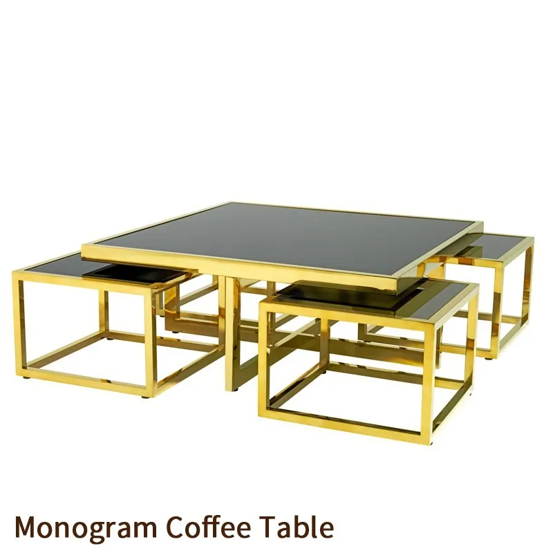 

Monogram Coffee Table Combined Tea Table Designer Simple Modern Light Luxury Side Table Console Table for Living Room