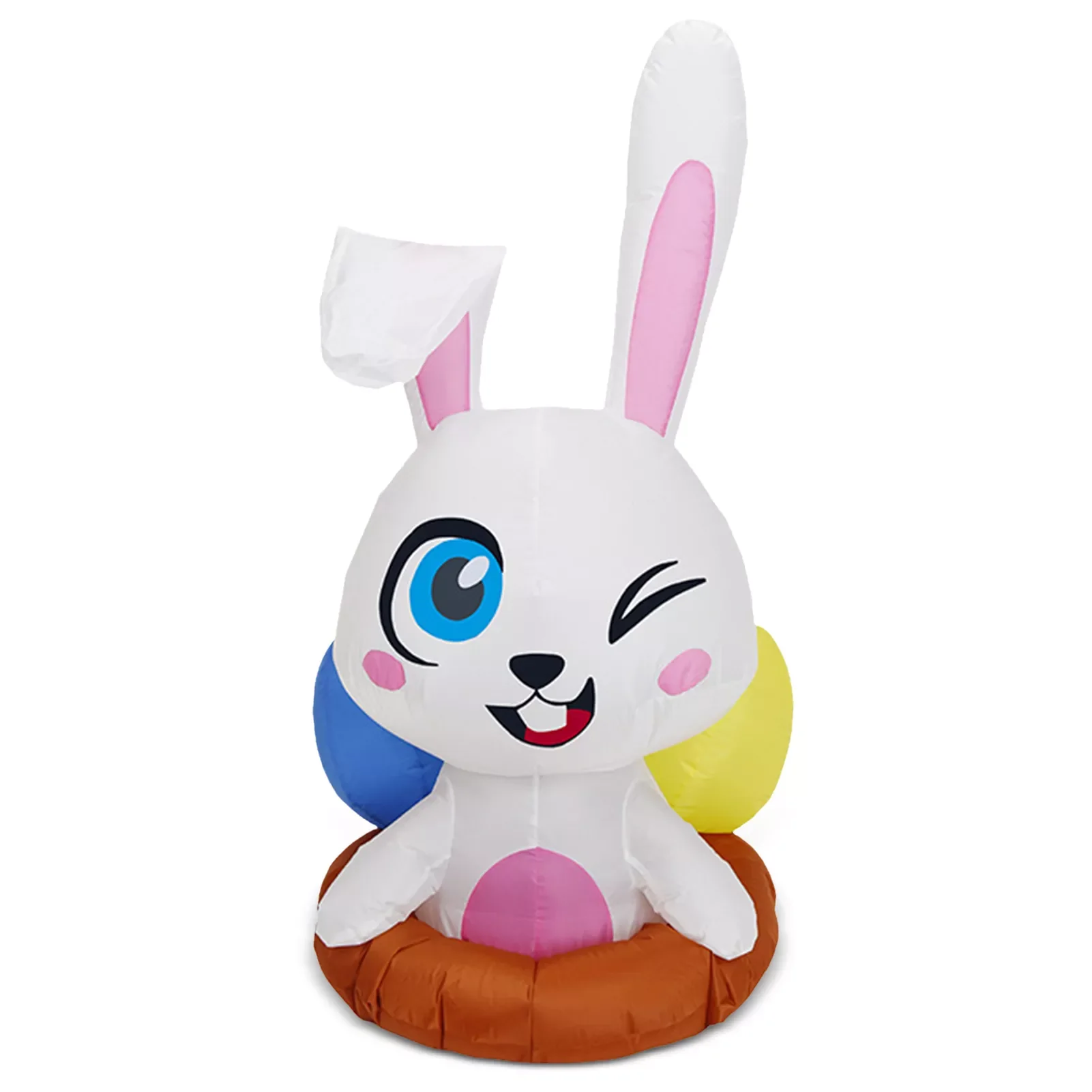 

3.9ft Easter Iatable Bunny Interesting Easter Bunny Sitting Iatable With LED Lights Easter Blowing Up Lawn Garden Iatab