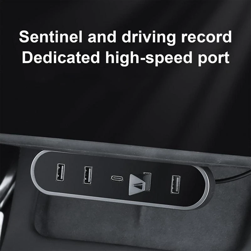 Док-станция для Tesla Model 3 Y концентратор под экраном 4 USB-шунтирующий адаптер