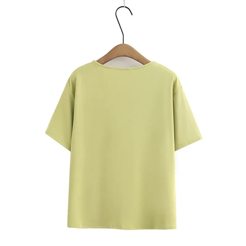 Plus Size Women's V-neck White Black Summer Shirts Oversized A-line Lace Patchwork Female Tops Fashion Casual Top