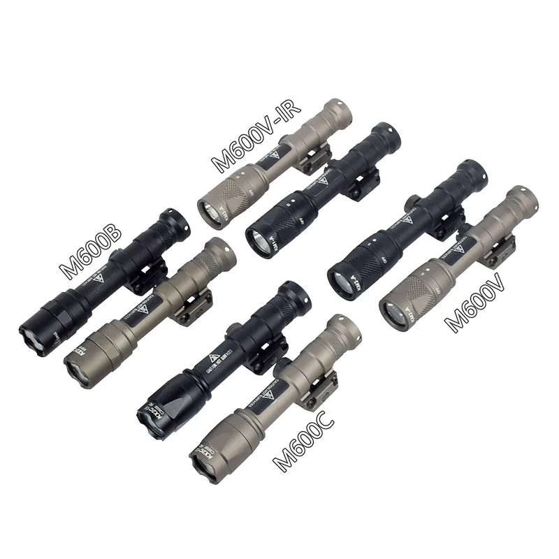 Тактический M600B M600C M600U M600V-IR Мощный фонарик для страйкбола скаут винтовка
