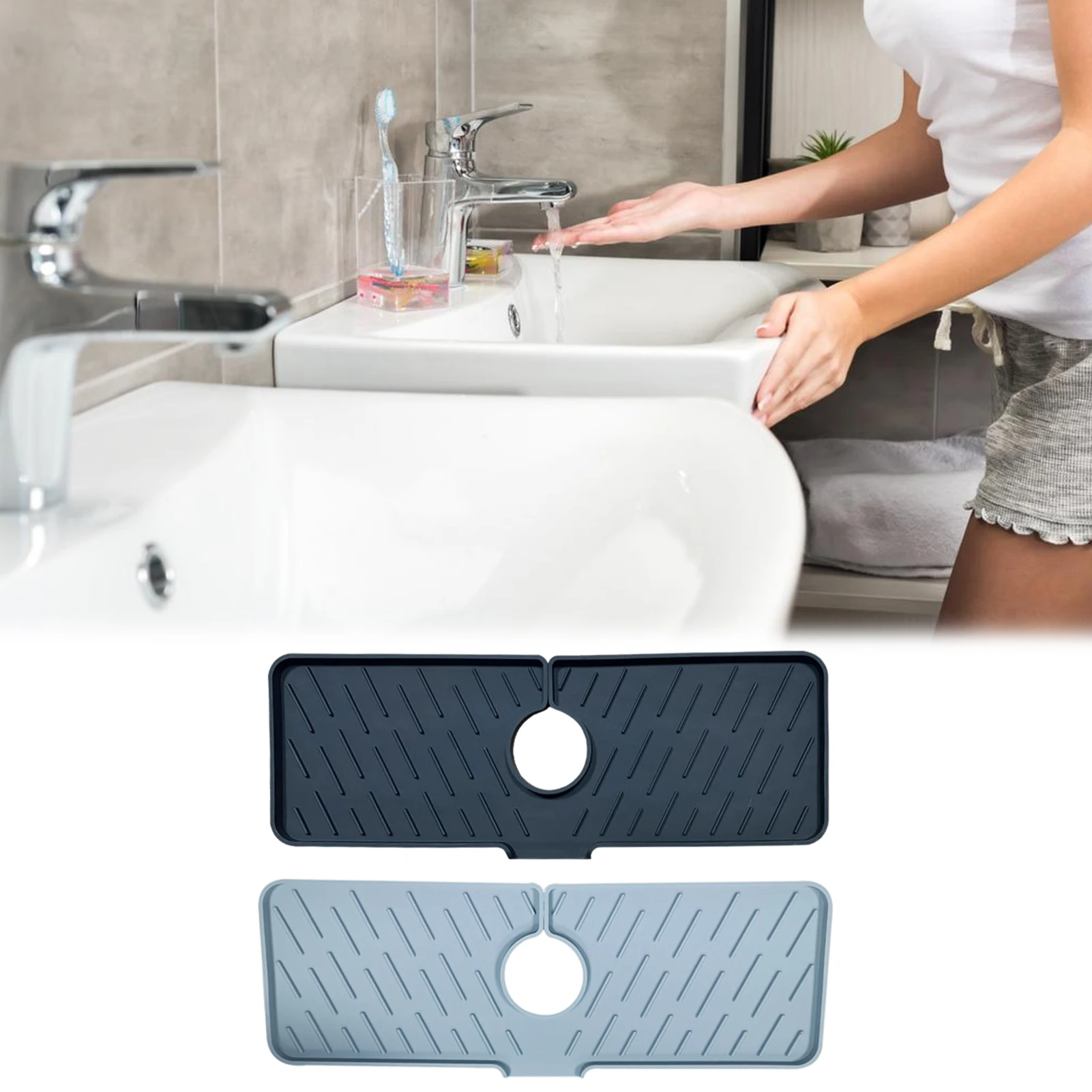 

Силиконовый смеситель для раковины, многоразовый коврик для сушки, легко сушить на воздухе, для кухни, ванной комнаты, домов на колесах