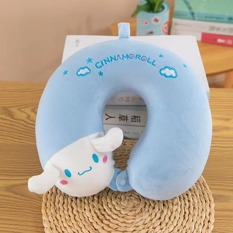 

Sanrio Kawaii My Melody Neck Pillow Kuromi Cinnamoroll Anime Cartoon Cute Homes Traveling Embroidery Slow Rebound UShaped Pillow