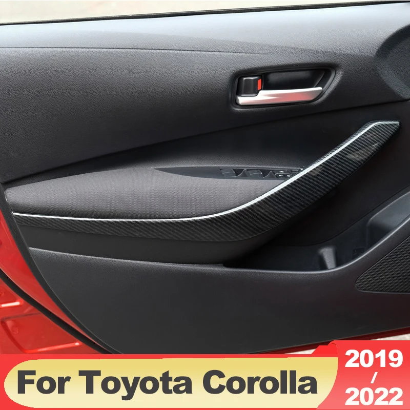 

ABS Plastic Car Inner Door Panel Armrest Cover Trim Handle Frame Fit For Toyota Corolla 2019 2020 2021 2022 E210 Accessories