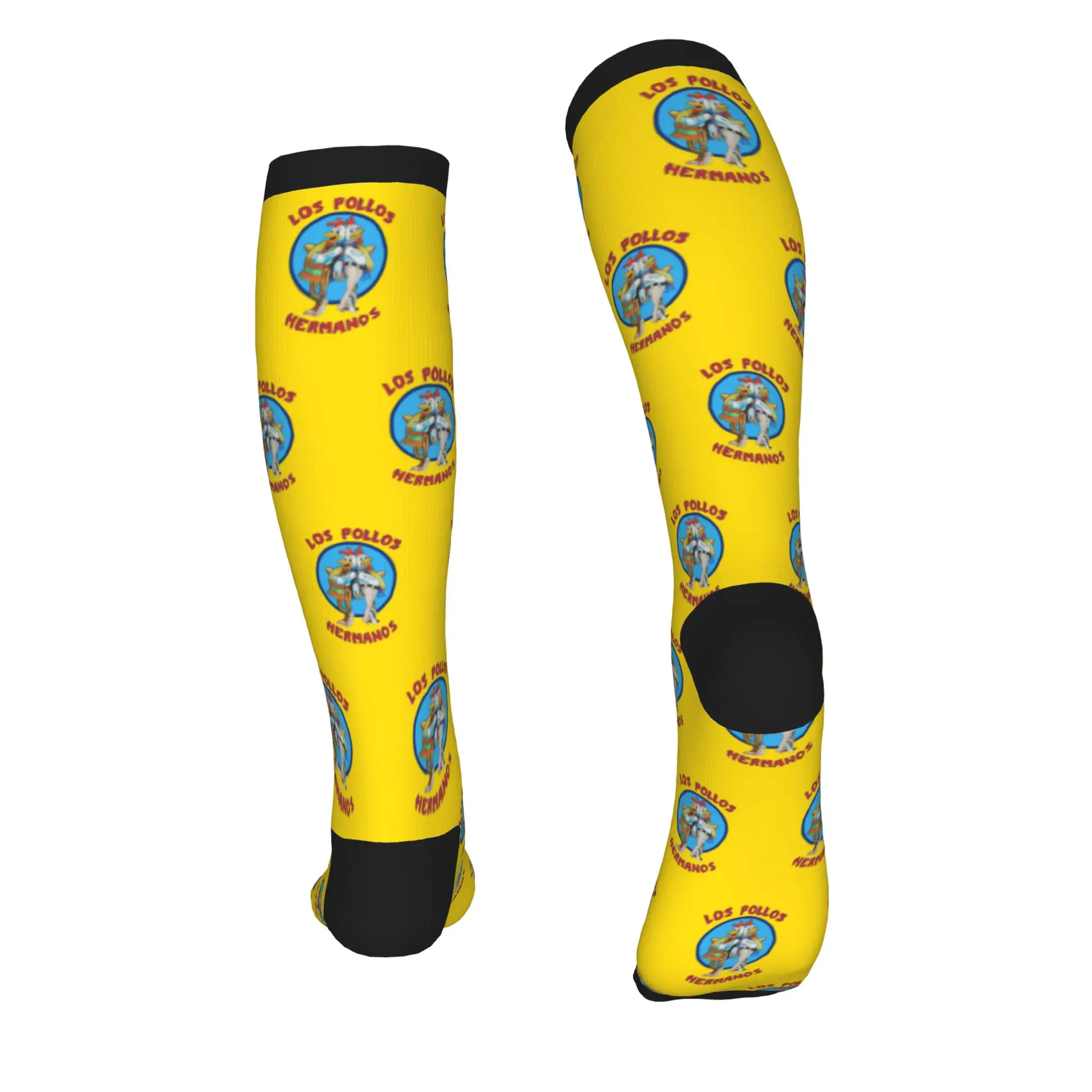 Фото Мужские носки Kawaii Distressed Breaking Bad, удобные теплые носки унисекс с 3D-принтом Los Pollos Hermanos, спортивные компрессионные носки №3