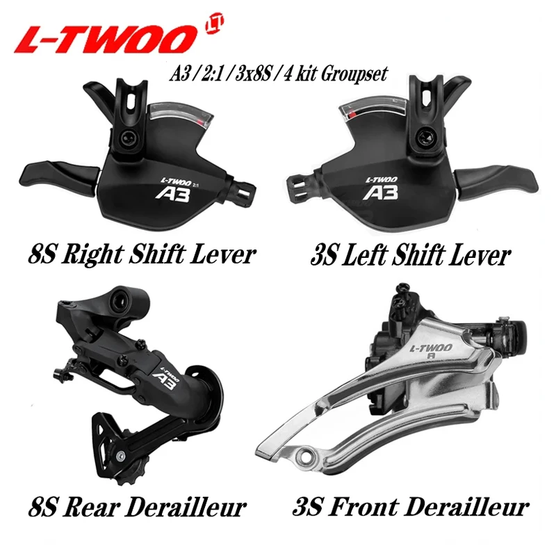 

Переключатель LTWOO MTB A3 2:1 3X 8 скоростей MTB Groupset 8 s, передний переключатель передач, рычаг переключения передач, задний переключатель передач дл...