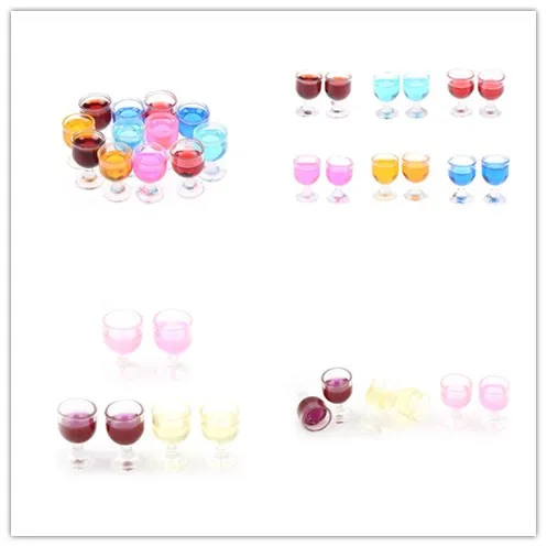 

2 шт. 1/12 миниатюрный бокал для красного вина, имитация мебели, бокал для вина, кукольный домик, миниатюрные игрушечные аксессуары для украшен...