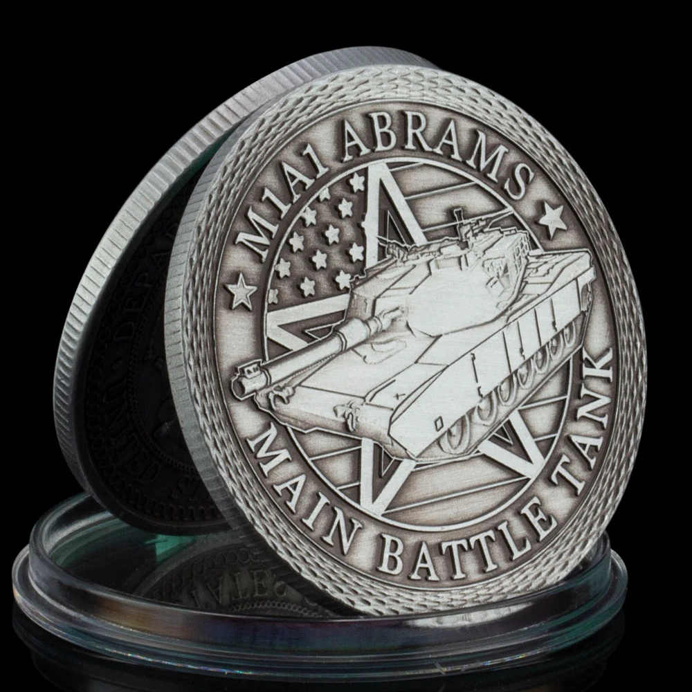 

Сувенирная серебрянная монета US Army M1A1 Abrams