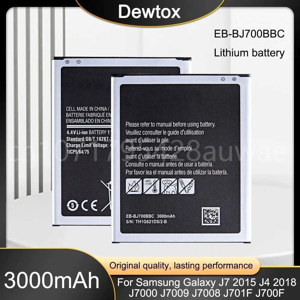 Оригинальный аккумулятор EB-BJ700BBC EB-BJ700CBE EB-BJ700CBC 3000 мАч для Samsung GALAXY J7 J7008 J4 J700F J7009 J7000