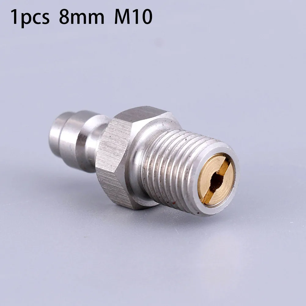 

8MM Way Valve Filled Pacifier Stainless Steel Quick Connector Male Repair Tools Accessories Thread Quick Connection