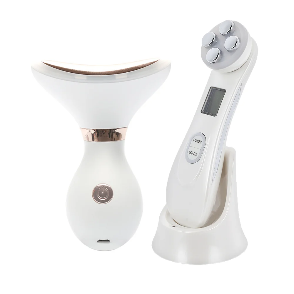 

Facial Mesotherapy Electroporation RF Radio Frequency LED Photon Lifting Tighten Wrinkle Removal Skin Care Face Neck Massager
