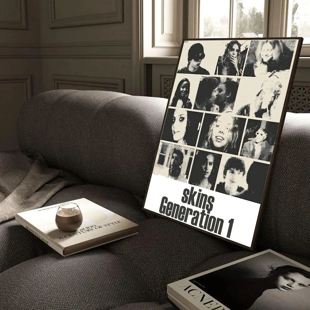 

1pc Teen TV Series Skins Generation 1 Whitepaper Poster Waterproof Paper Sticker Coffee House Bar Aesthetic Art Wall Painting