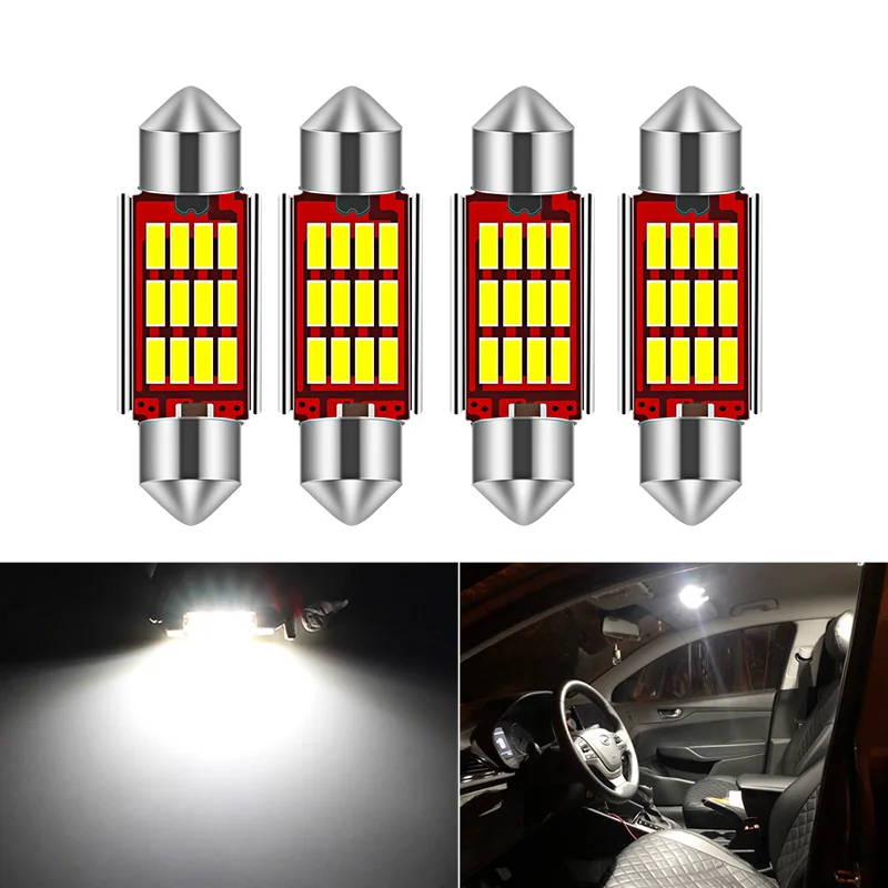 

4pcs Canbus 36mm C5W LED Bulb Lamp Number License Plate Light For Mercedes Benz W169 W203 W208 W209 W210 W211 W212 6000K White