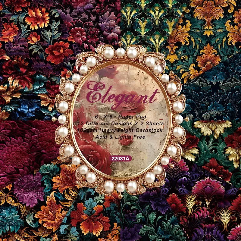 

JIANWU 24 Sheets Vintage Plant Flower Castle Landscaping Collage Decor Material Paper Creative Junk Journal Scrapbook Stationery