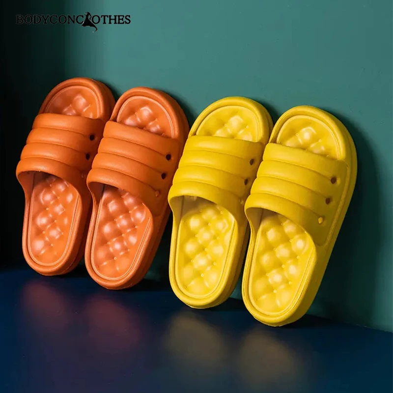 2022 Summer Slides Men Women Indoor Wear-resisting Household Hight Quality Beach Thick Bottom Sandals Outdoor Indoor Slippers