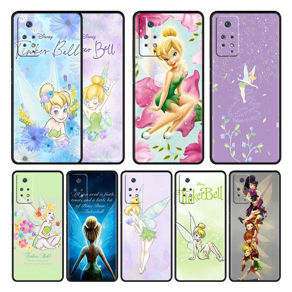 

Disney Tinker Bell Green Flower Elf For Xiaomi Redmi Note 11T 11S 11 10 8 Pro 9 9S 9T 8T for Mi 10 8 9A 9C 10C K40 K50 Case